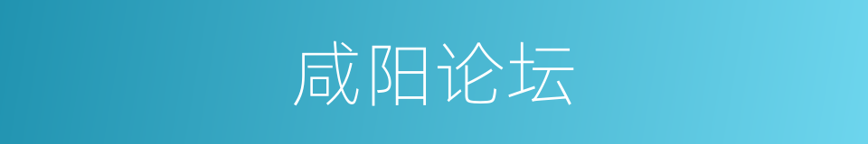 咸阳论坛的同义词