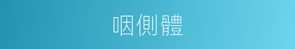 咽側體的同義詞