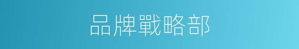 品牌戰略部的同義詞