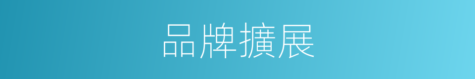 品牌擴展的同義詞