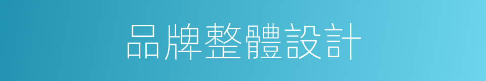 品牌整體設計的同義詞