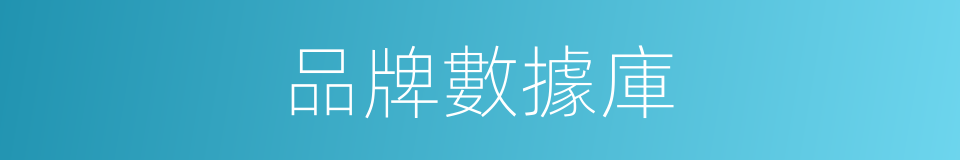 品牌數據庫的同義詞