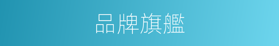 品牌旗艦的同義詞