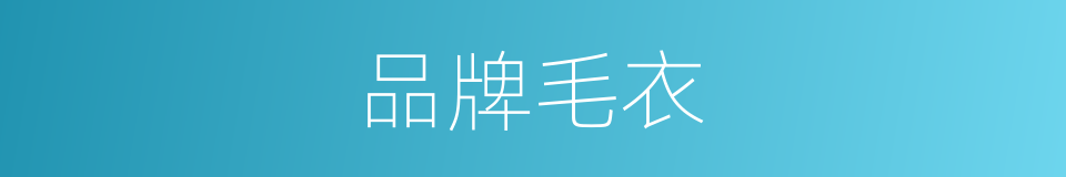 品牌毛衣的同义词