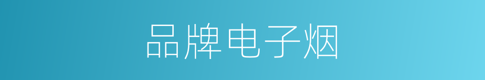 品牌电子烟的同义词