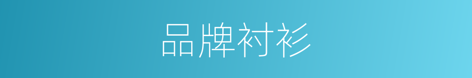 品牌衬衫的同义词