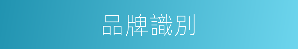 品牌識別的同義詞