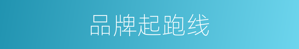 品牌起跑线的同义词