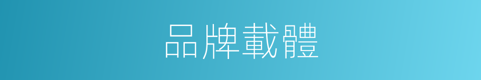 品牌載體的意思
