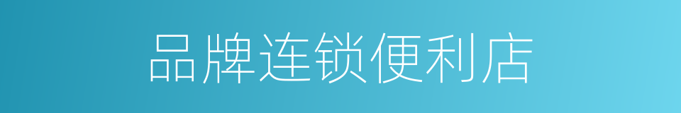 品牌连锁便利店的同义词