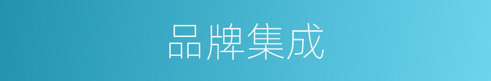 品牌集成的同义词