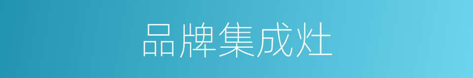 品牌集成灶的同义词