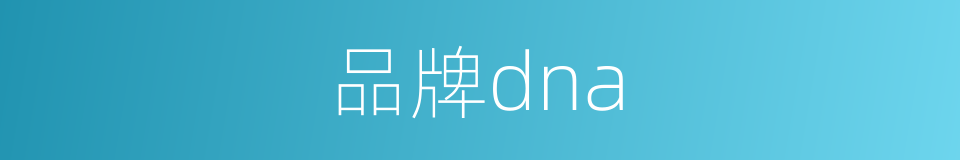 品牌dna的同义词