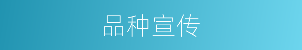 品种宣传的同义词