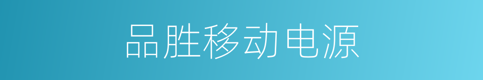 品胜移动电源的同义词