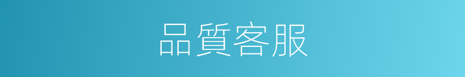 品質客服的同義詞