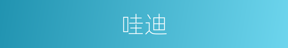 哇迪的意思
