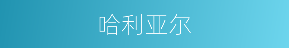 哈利亚尔的同义词