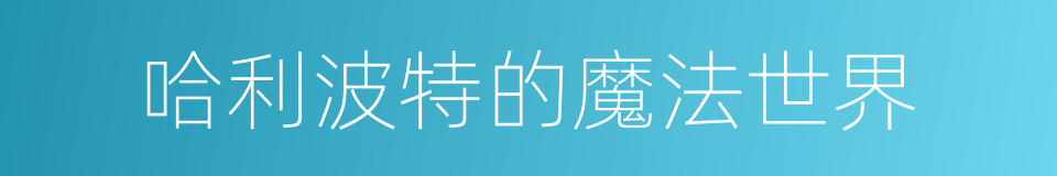哈利波特的魔法世界的同义词