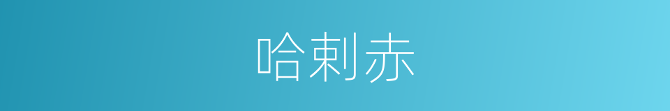 哈剌赤的同义词
