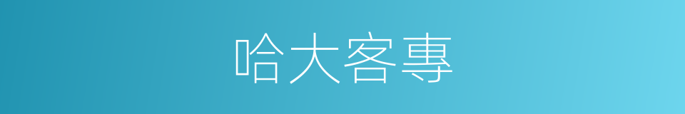 哈大客專的同義詞