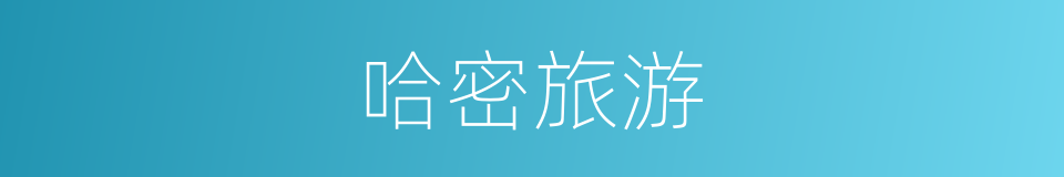 哈密旅游的同义词