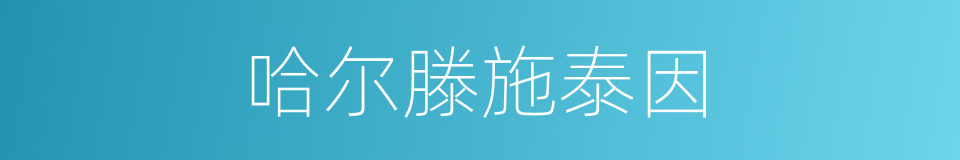 哈尔滕施泰因的同义词
