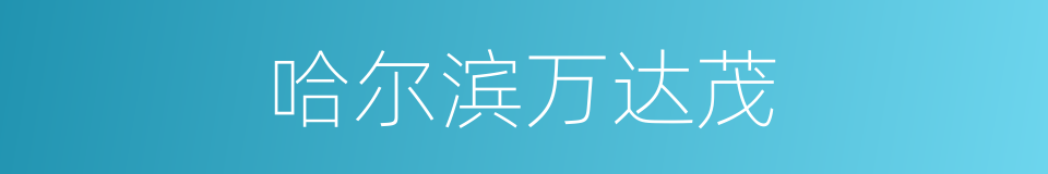 哈尔滨万达茂的同义词