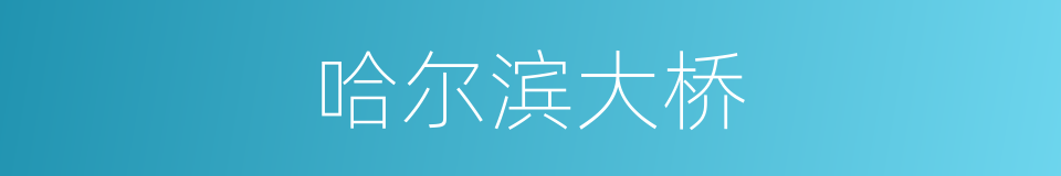 哈尔滨大桥的同义词