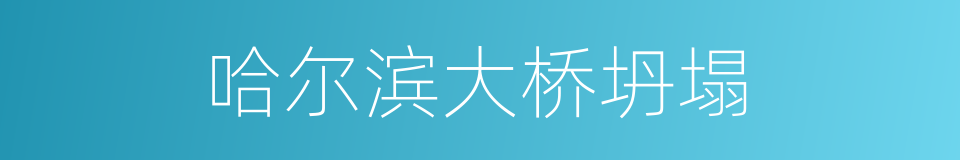 哈尔滨大桥坍塌的同义词