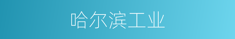 哈尔滨工业的同义词