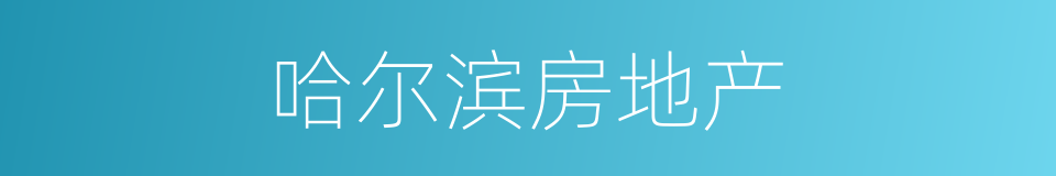 哈尔滨房地产的同义词