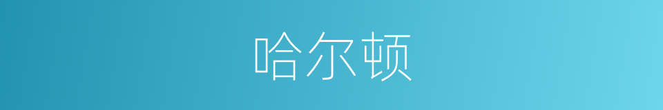 哈尔顿的同义词