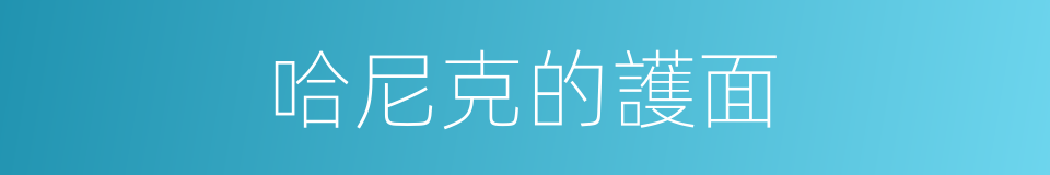 哈尼克的護面的同義詞