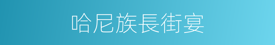 哈尼族長街宴的同義詞