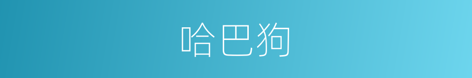 哈巴狗的意思