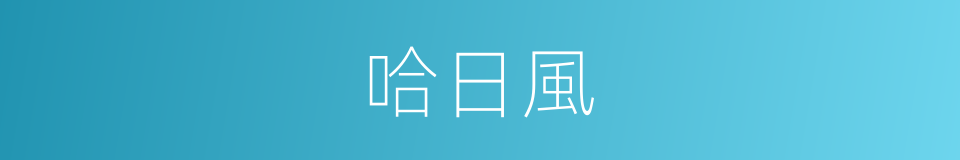 哈日風的同義詞