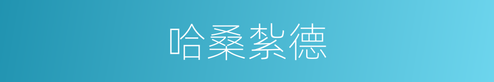 哈桑紮德的同義詞