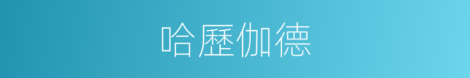 哈歷伽德的同義詞