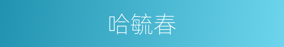 哈毓春的同义词