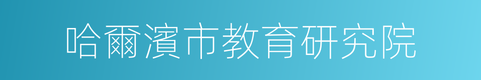 哈爾濱市教育研究院的同義詞