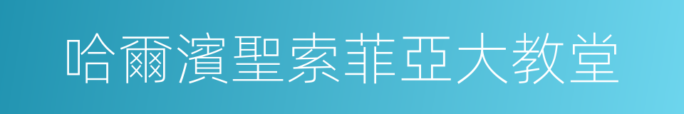哈爾濱聖索菲亞大教堂的同義詞