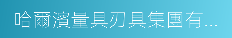 哈爾濱量具刃具集團有限責任公司的同義詞