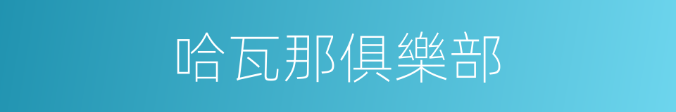 哈瓦那俱樂部的同義詞