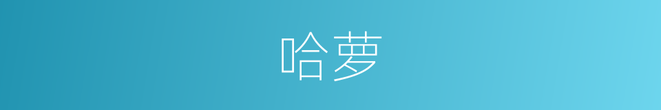 哈萝的同义词