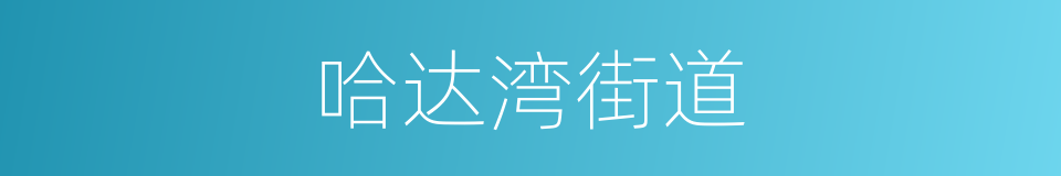 哈达湾街道的同义词