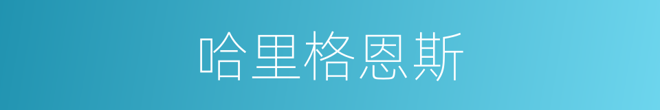 哈里格恩斯的同义词