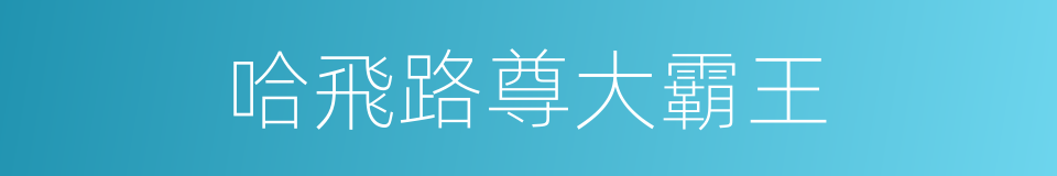 哈飛路尊大霸王的同義詞