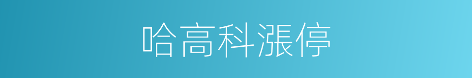 哈高科漲停的同義詞