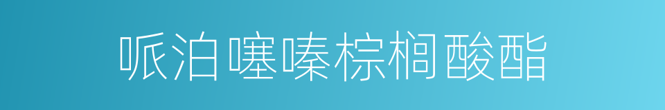 哌泊噻嗪棕榈酸酯的同义词
